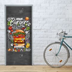 36188 Türtapete - BURGER MENU-stickerprofis