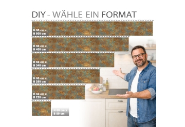 Kuechenrueckwand - VINTAGE BRONZE - grafik
