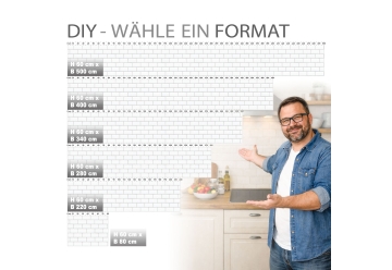 Kuechenrueckwand - WEISSE KACHELN - grafik