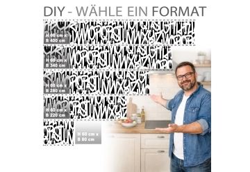 Kuechenrueckwand - LETTERS - grafik