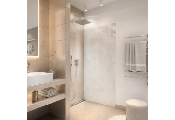 Duschrueckwand - WHITE NATURAL STONE - grafik