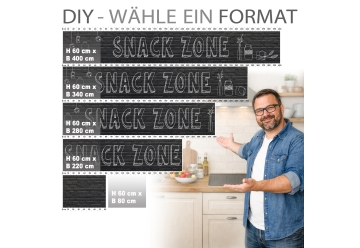 Kuechenrueckwand - SNACK ZONE - grafik