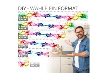 Kuechenrueckwand - BUNTER RAUCH - grafik