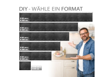 Kuechenrueckwand - SCHULTAFEL (fuer Kreide) - grafik