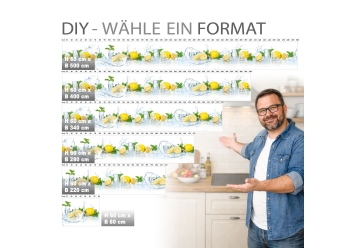 Kuechenrueckwand - ZITRONEN SPLASH - grafik