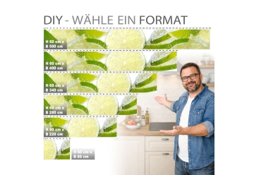 Kuechenrueckwand - GRueNE LIMETTEN - grafik