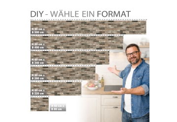 Kuechenrueckwand - LOFT BROWN - grafik