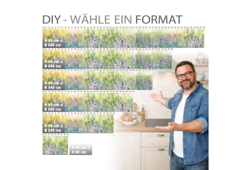 Kuechenrueckwand - LAVENDEL - grafik
