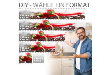 Kuechenrueckwand - HOT CHILI - grafik