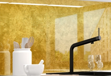 Kuechenrueckwand - ABSTRAKTES GOLD - grafik