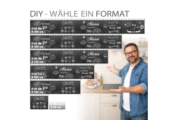 Kuechenrueckwand - BISTRO MENU - grafik