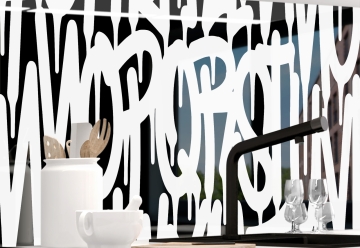 Kuechenrueckwand - LETTERS - grafik