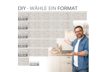 Kuechenrueckwand - GEKALKTE WAND - grafik
