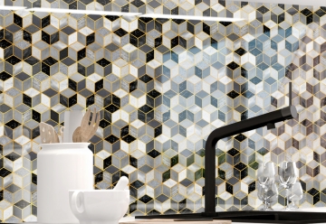 Kuechenrueckwand - DESIGN CUBES - grafik