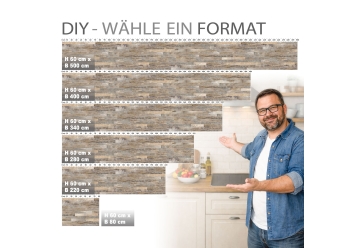 Kuechenrueckwand - HOLZPLANKEN - grafik