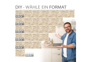 Kuechenrueckwand - STEINWAND ASHLAR - grafik