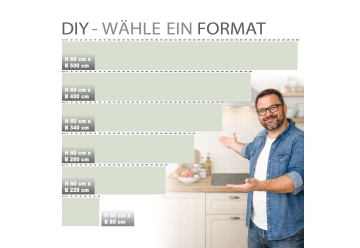 Kuechenrueckwand - SALBEI GRueN - grafik