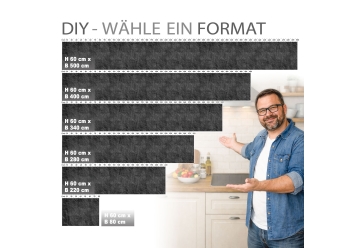 Kuechenrueckwand - SCHIEFERTAFEL (fuer Kreide) - grafik