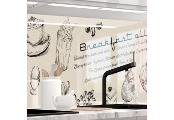 Kuechenrueckwand - BREAKFAST - grafik