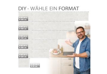 Kuechenrueckwand - WHITE NATURAL STONE - grafik