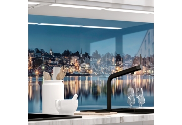 Kuechenrueckwand - HAFEN IN DaeNEMARK - grafik