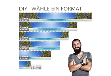 Kuechenrueckwand - KARIBIKSTRAND - grafik