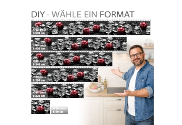 Kuechenrueckwand - KIRSCHEN UND EIS - grafik