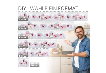 Kuechenrueckwand - ORCHIDEEN ENSEMBLE - grafik