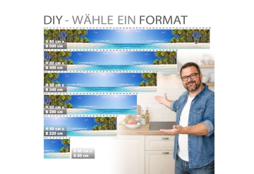 Kuechenrueckwand - KARIBIKSTRAND - grafik
