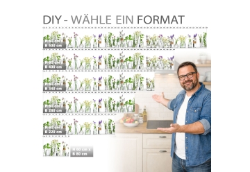 Kuechenrueckwand - KRaeUTERGLaeSER - grafik