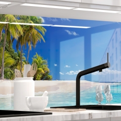 Kuechenrueckwand - KARIBIKSTRAND - grafik