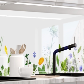 Kuechenrueckwand - SELECTED HERBS - grafik