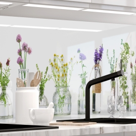 Kuechenrueckwand - KRaeUTERGLaeSER - grafik