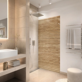 Duschrueckwand - TEAK DECK - grafik