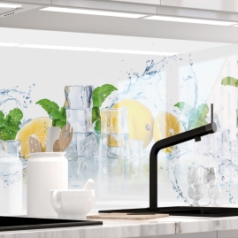 Kuechenrueckwand - ZITRONEN SPLASH - grafik
