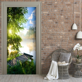 Tuertapete - STEG AM SEE - grafik