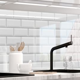 Kuechenrueckwand - WEISSE KACHELN - grafik