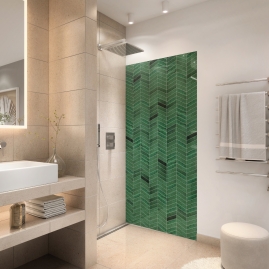 Duschrueckwand - GRueNES FISCHGRaeT - grafik