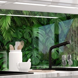 Kuechenrueckwand - BLaeTTER WAND - grafik