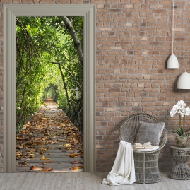 Tuertapete - WALDWEG - grafik