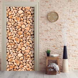 Tuertapete - HOLZSCHEITE - grafik