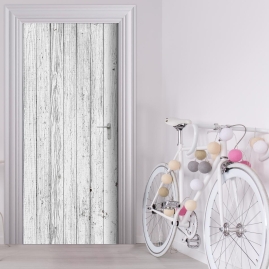 Tuertapete - WEISSES HOLZ - grafik