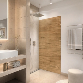 Duschrueckwand - EICHE VINTAGE COGNAC - grafik