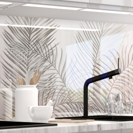 Kuechenrueckwand - PALMENWEDEL - grafik