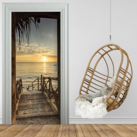 Tuertapete - TREPPE ZUM STRAND - grafik