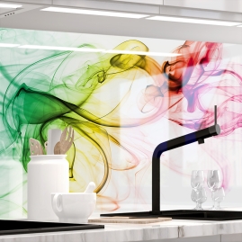 Kuechenrueckwand - BUNTER RAUCH - grafik