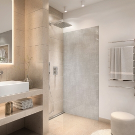 Duschrueckwand - GRAU STRICH - grafik