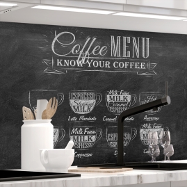 Kuechenrueckwand - BISTRO MENU - grafik