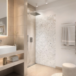 Duschrueckwand - FISCHGRaeT MARMOR - grafik