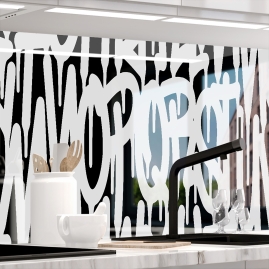 Kuechenrueckwand - LETTERS - grafik